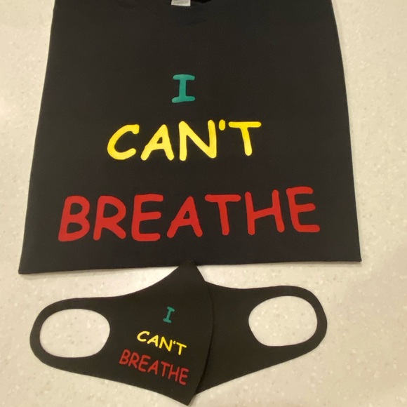 Set of tee and mask “ I can’t breathe “ - Picture 1 of 4